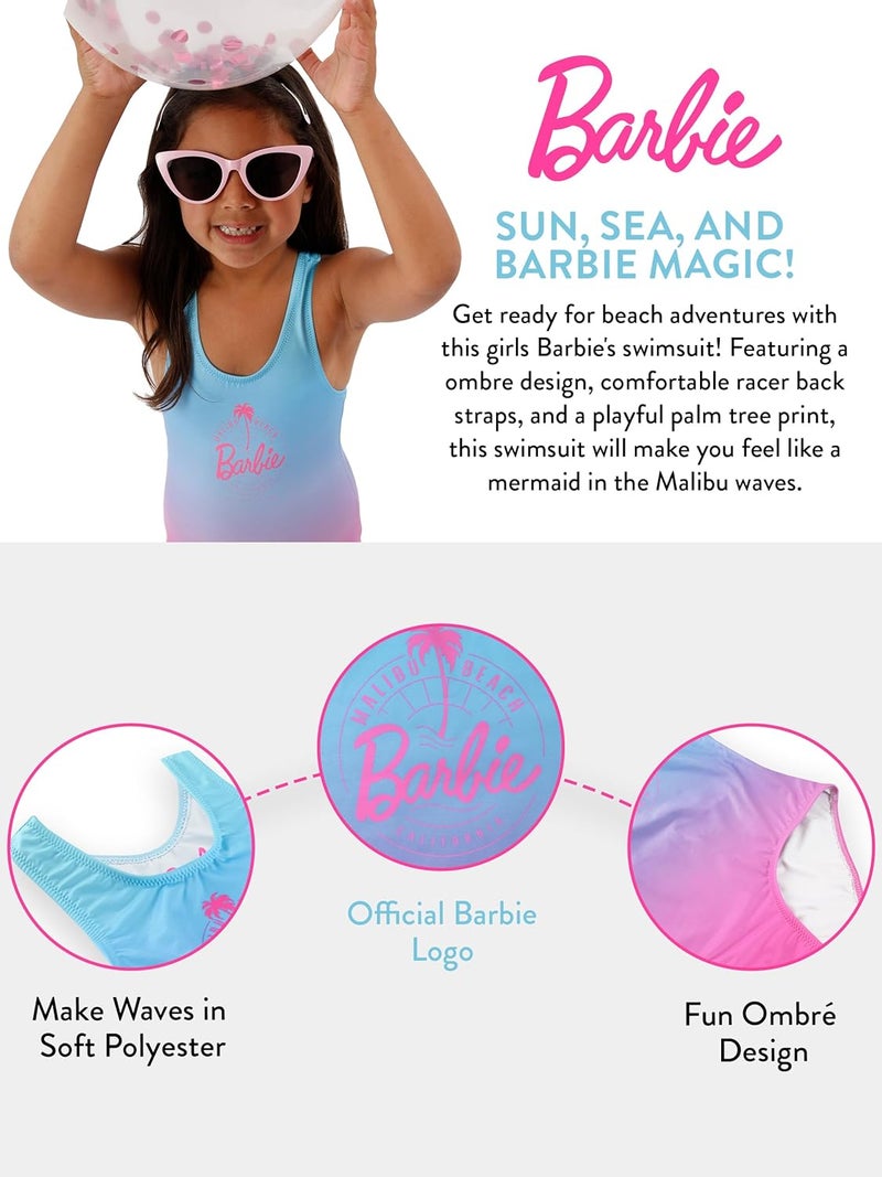 Barbie Swimming Costume | Girls Swimsuit One Piece | Ages 3 to 13 Years | Official Merchandise - Image 4